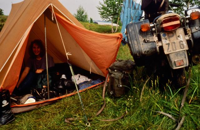 Und der ganze Krempel war auf nur einem Motorrad verstaut!