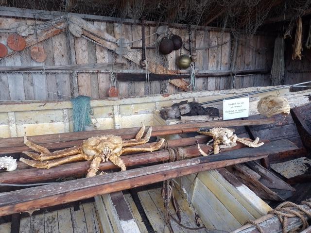 Blick in den Schuppen eines Fischers