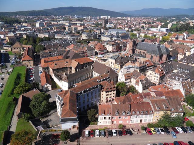 Aussicht von der Zitadelle auf die
Altstadt Belfort