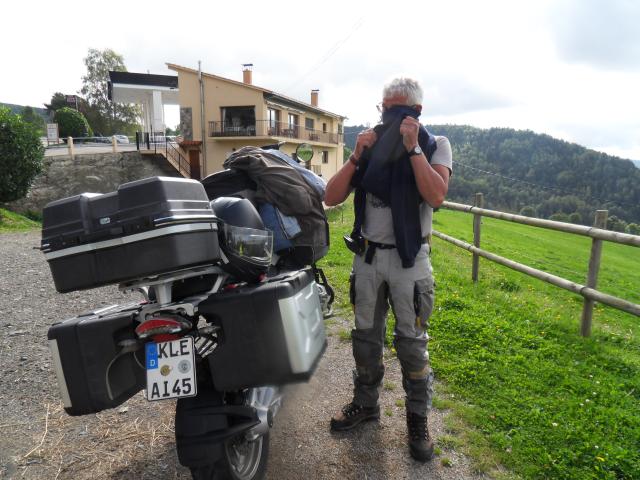 Vor dem Grenzübergang
zu Frankreich