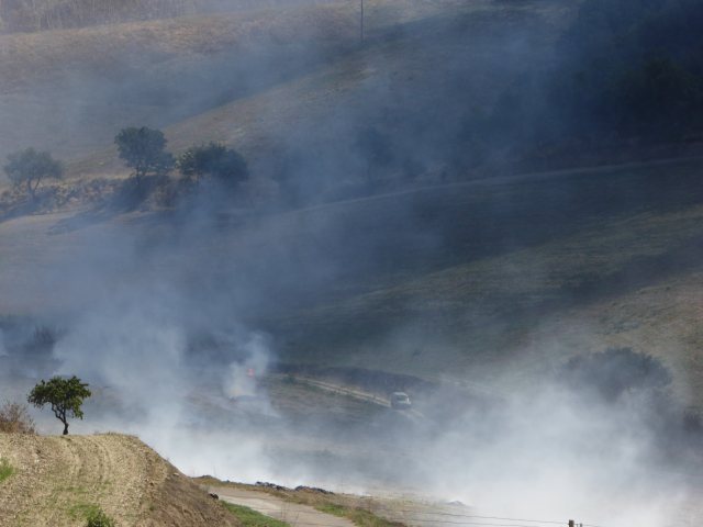 Brandrodung auf umbrischen ckern