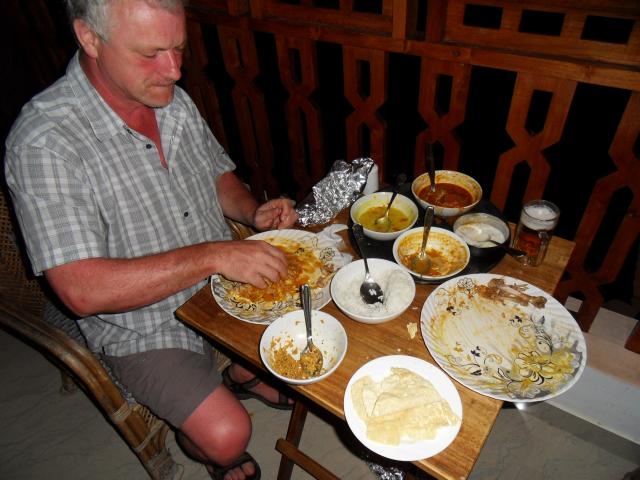 Abendessen auf dem Balkon