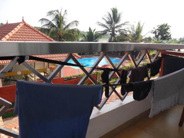 Waschtag im Hotel in Kumarakom