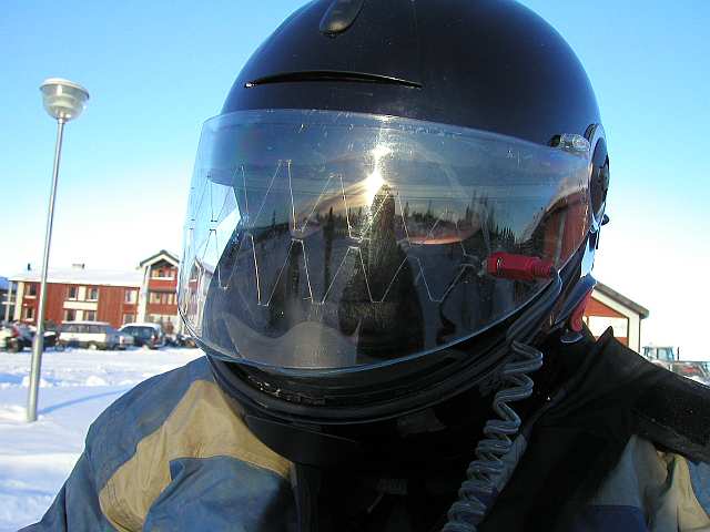 Matze hinter seinem Heizvisier