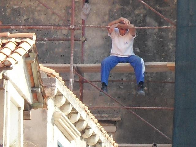 Müder Bauarbeiter
im Hafen von Dubrovnik