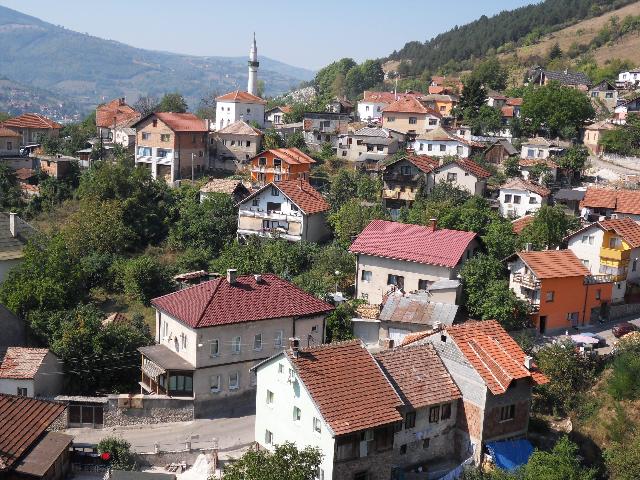Aussicht von der Festung in Travnik