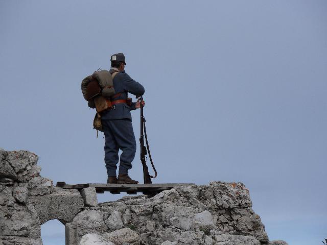 Wachhabender am "Forte Tre Sassi"