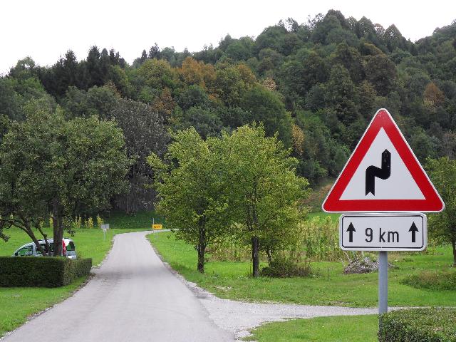 In Richtung Bovec durch
gebirgiges Grenzgebiet