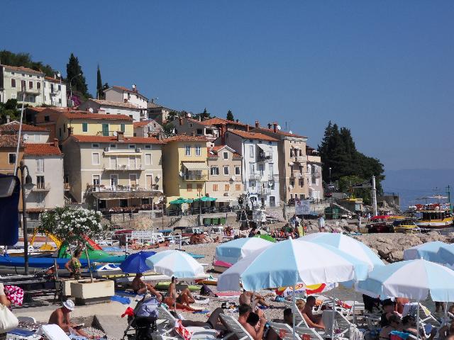 am Strand von Moscenicka Draga