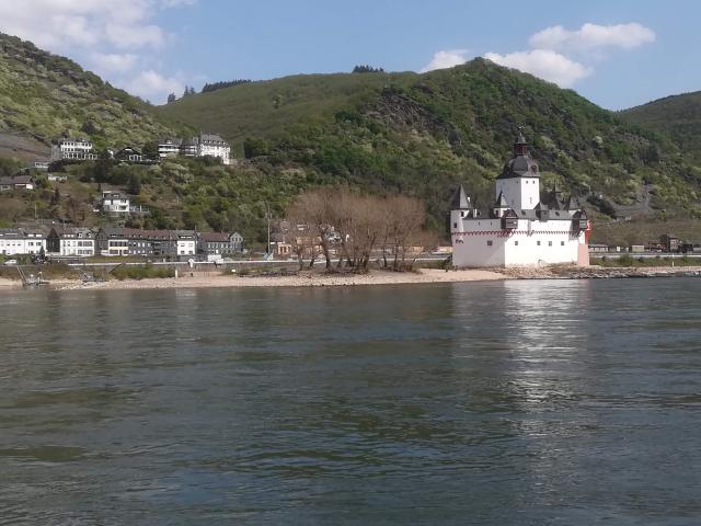 die im Rhein gelegene Burg Pfalzgrafenstein