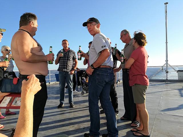 Sonnenuntergang an Bord