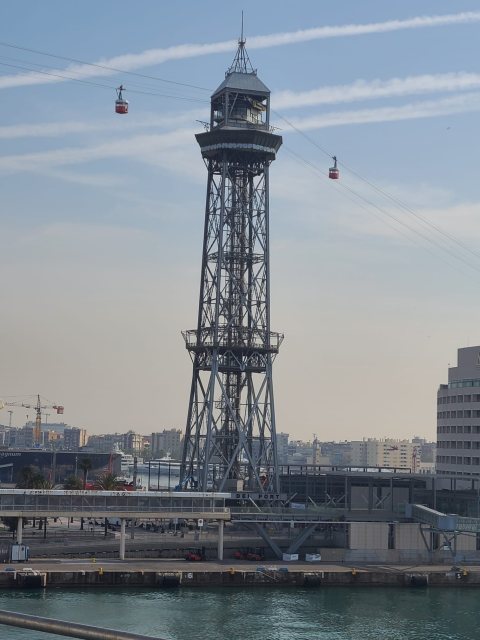 Seilbahn im Hafen von Barcelona