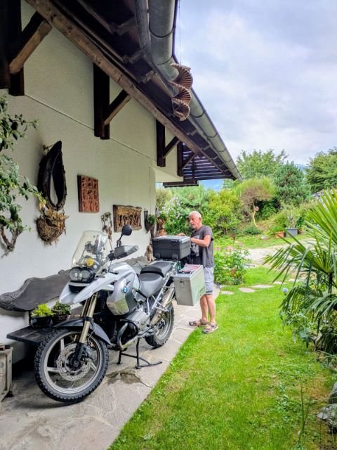 Und das Motorrad durfte sich auch ausruhen.