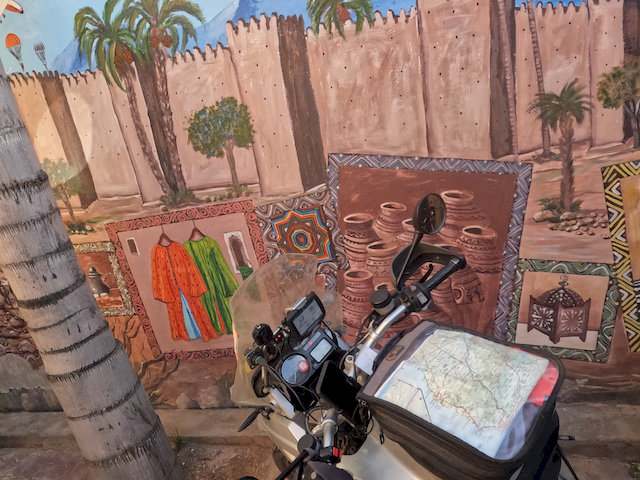 Wandbemalung im Hotel in Taroudant