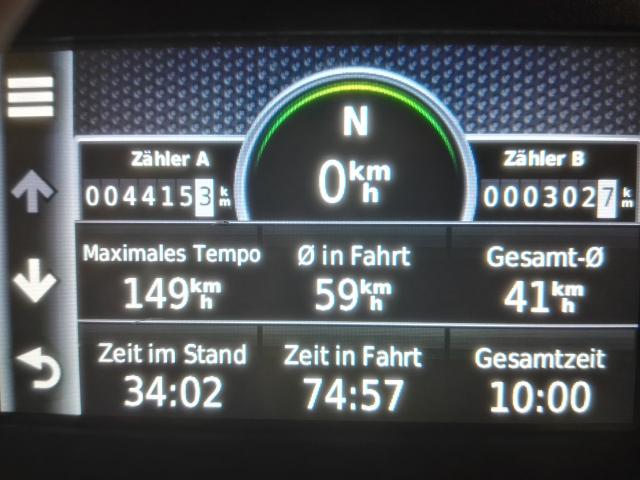 Blick auf den Bordcomputer