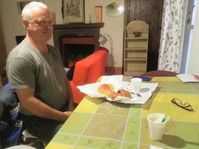Abschieds-Frühstück in unserer Unterkunft in Cagli