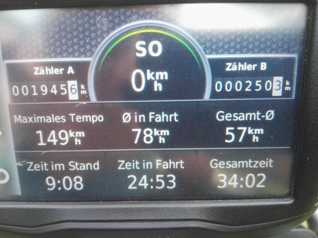 Blick auf den Bordcomputer