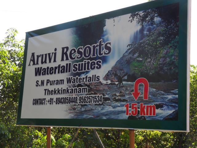 Hinweis auf einen Wasserfall