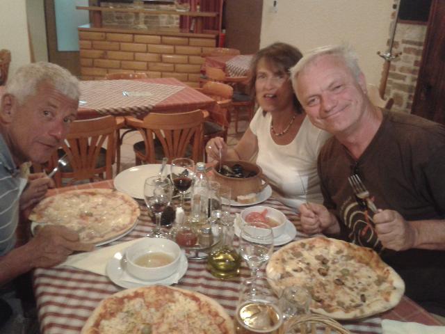 in Tisno in einer Pizzeria