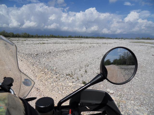 Überquerung des Tagliamento-Flusses