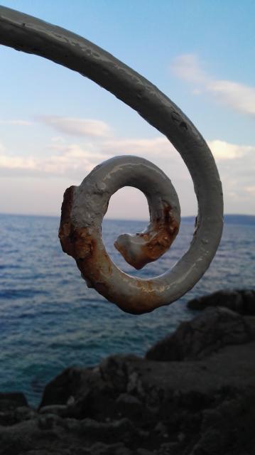 am Strand von Mošcenicka Draga