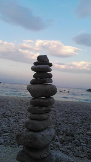 am Strand von Mošcenicka Draga