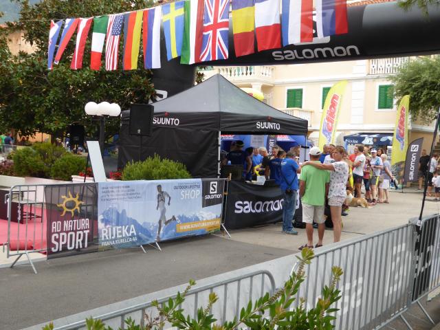 Am Start und Zieleinlauf in Mošcenicka Draga