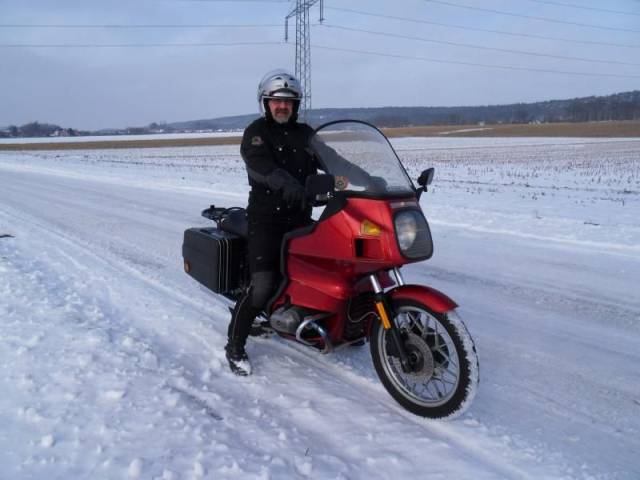 Achim hatte abschnittsweise schwer zu kämpfen mit den glatten Straßen.