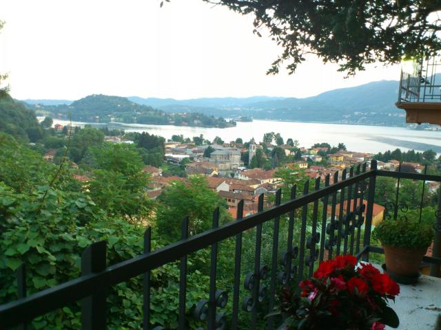 Blick von unserer Unterkunft auf den Orta-See