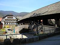 historische Holzbrücke in Forbach