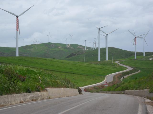 Windrder auf dem Weg durchs Inland