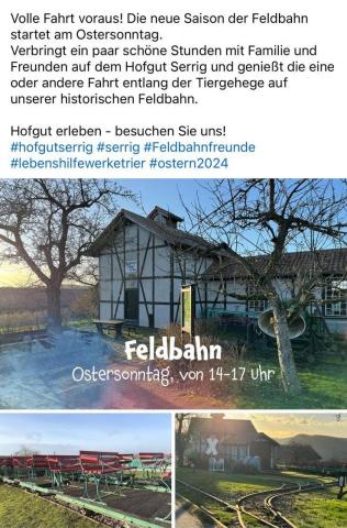 Die Feldbahn geht heute wieder in Betrieb 