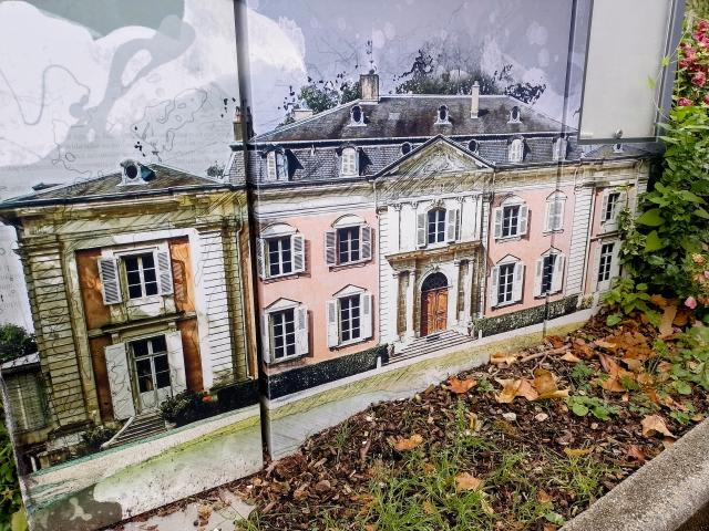 Am Wohnhaus von Voltaire in der Nähe von Gex